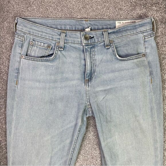 Rag & Bone Dre Jeans Women’s 27 Blue Skinny Low Rise Light Denim Stretch - Picture 2 of 15